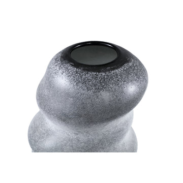 Vase – Glass Material, Wave Design, Grey Tone, L – Orietta | PTMD