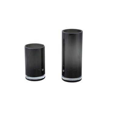 Vase - Thick-walled Glass, Round Design, Handcrafted Finish, L - Tammara | PTMD