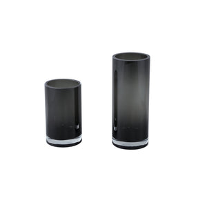Vase - Thick-walled Glass, Round Design, Handcrafted Finish, L - Tammara | PTMD