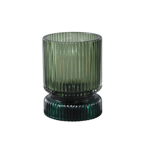 LED Leuchte – Gerippte Struktur, Rundes Glasdesign, Grün – Comrad | PTMD