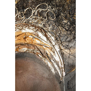 Wall Art – Rectangular Design, Canvas Material, Golden Woman Motif – Jeorgia | PTMD