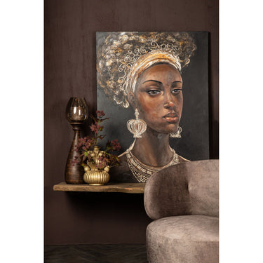 Wall Art – Rectangular Design, Canvas Material, Golden Woman Motif – Jeorgia | PTMD