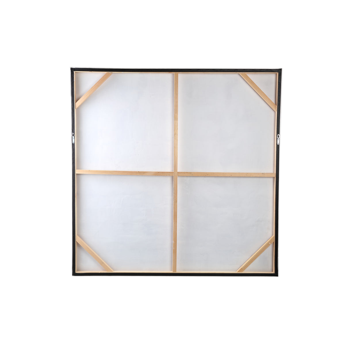 Wandpaneel aus Polyester-Canvas mit Kiefernholzrahmen, abstraktem Mix-Motiv und Creme-Finish – Julitta | PTMD
