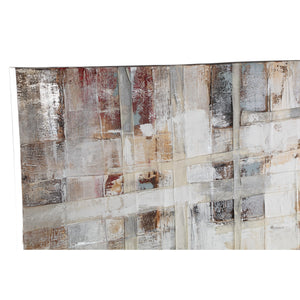 Wandpaneel aus Polyester-Canvas mit Kiefernholzrahmen, abstraktem Mix-Motiv und Creme-Finish – Julitta | PTMD