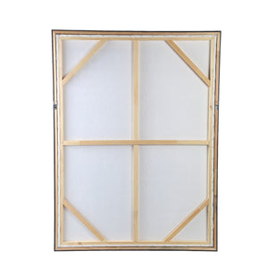 Wandpaneel mit Rahmen aus Polyester-Canvas und Kiefernholz, rechteckiger Form und Creme-Finish – Carmell | PTMD