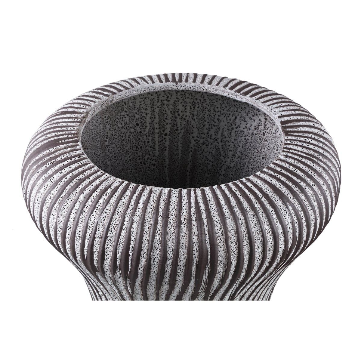 Pot – Brown, Rough Glaze, Round, Ceramic, S – Kayson | PTMD
