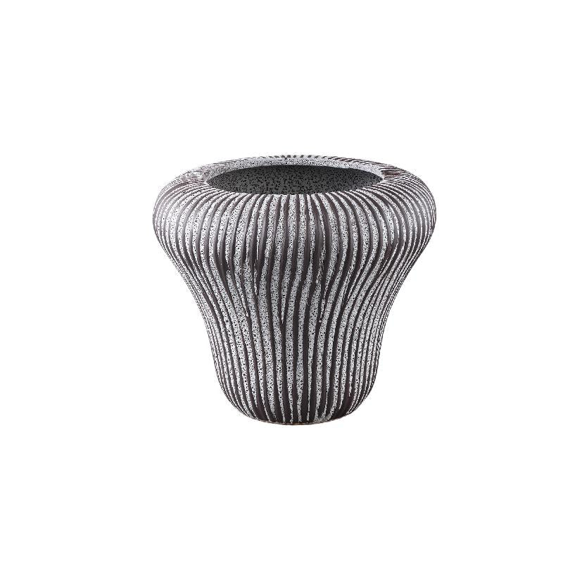 Pot – Brown, Rough Glaze, Round, Ceramic, S – Kayson | PTMD