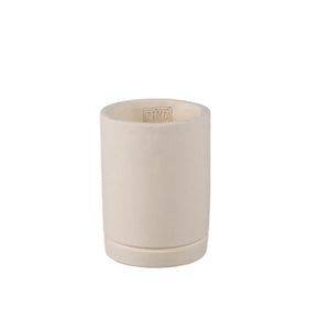 Flowerpot - Cylindrical Cement, Round Shape, Matte Finish, Cream, XS – Vik | PTMD