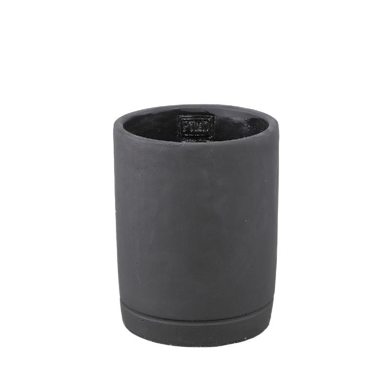 Flower Pot - Cylindrical Cement, Round Shape, Matt Finish, Dark Purple, S – Vik | PTMD