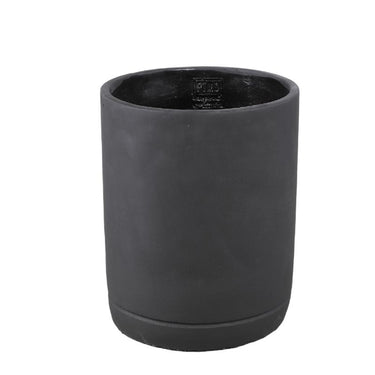 Flowerpot - Cylindrical Cement, Round Shape, Matte Finish, Dark Purple, L – Vik | PTMD