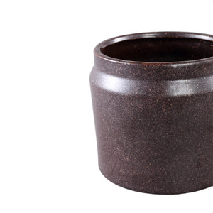 Flowerpot - Purple surface, Round shape, Rim structure, Porcelain, L - Jillanne | PTMD