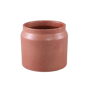Flowerpot – Red surface, Round shape, Rim texture, Porcelain, M – Jillanne | PTMD