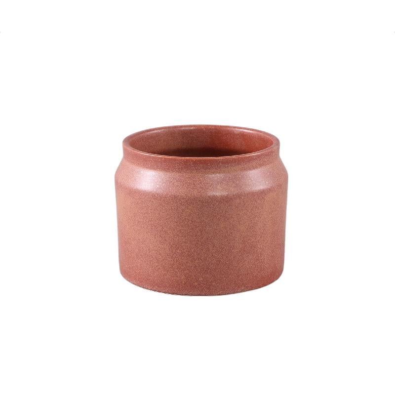 Flowerpot – Red surface, Round shape, Rim structure, Porcelain, XS – Jillanne | PTMD