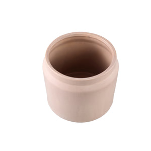 Pot – Cream Surface, Round Shape, Rim Structure, Porcelain, L – Jillanne | PTMD