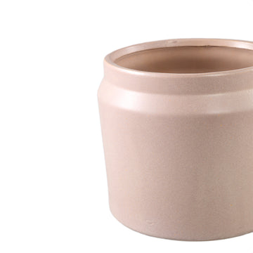 Pot – Cream Surface, Round Shape, Rim Structure, Porcelain, L – Jillanne | PTMD
