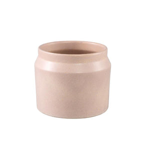 Plant Pot – Cream-colored surface, Round shape, Rim texture, Porcelain, S – Jillanne | PTMD
