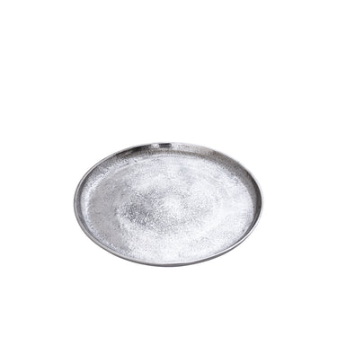 Bowl - round shape, cast aluminum, handmade, hand-finished, nickel finish, M – Afta | PTMD