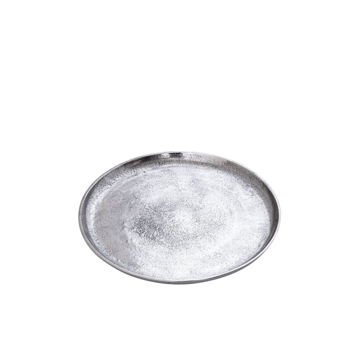 Bowl - round shape, cast aluminum, handmade, hand-finished, nickel finish, M – Afta | PTMD