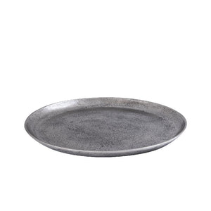 Teller – Schlichtes Design, Runde Form, Aluminium Material, Silber, L – Afta | PTMD