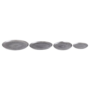 Teller – Schlichtes Design, Runde Form, Aluminium Material, Silber, L – Afta | PTMD