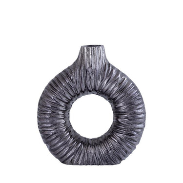 Vase – Modernes Design, Runde Form, Aluminium Material, Silber, S – Jiss | PTMD