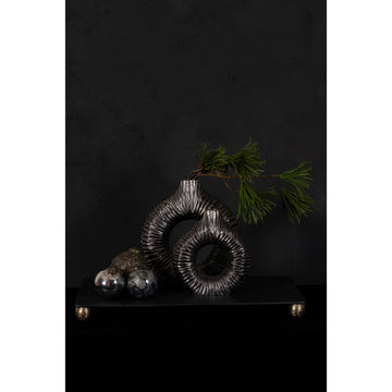 Vase – Modernes Design, Runde Form, Aluminium Material, Silber, S – Jiss | PTMD