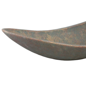 Bowl - Cement, organic shape, oval, Grey, handmade, L – Dawer | PTMD