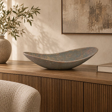 Bowl - Cement, organic shape, Grey, handmade, S – Dawer | PTMD
