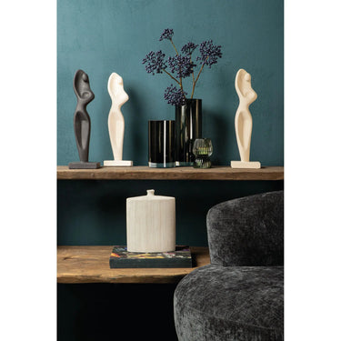 Statue - Cement, handmade, cream-colored, abstract body, sculptural decor – Sumaya | PTMD
