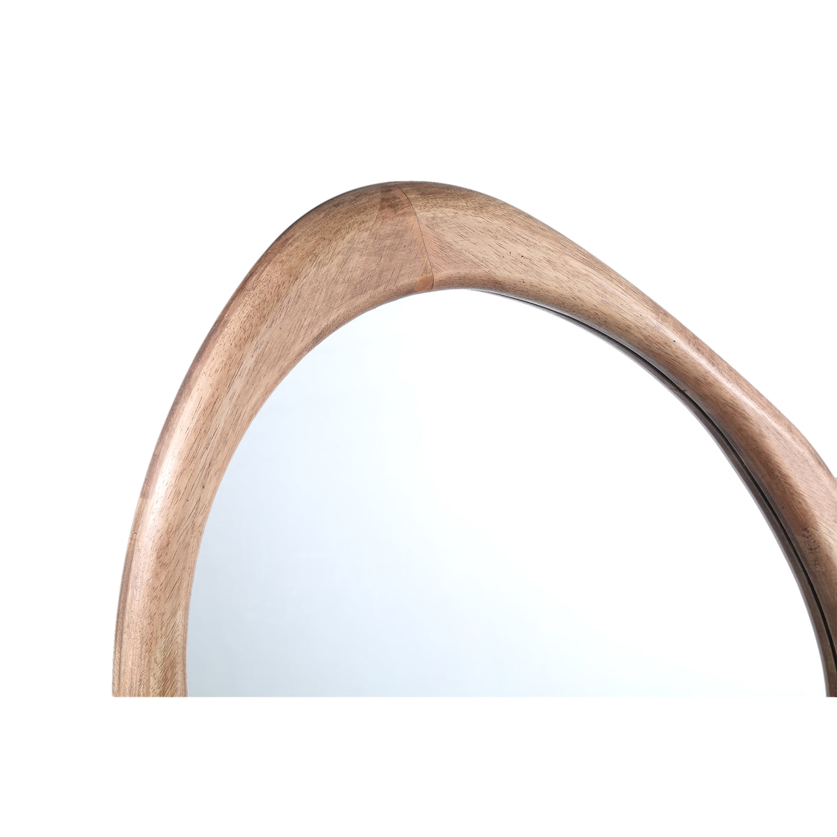Wandspiegel aus Rubberwood- und MDF-Holz mit organischer Form, Natur-Finish und S – Neelix | PTMD