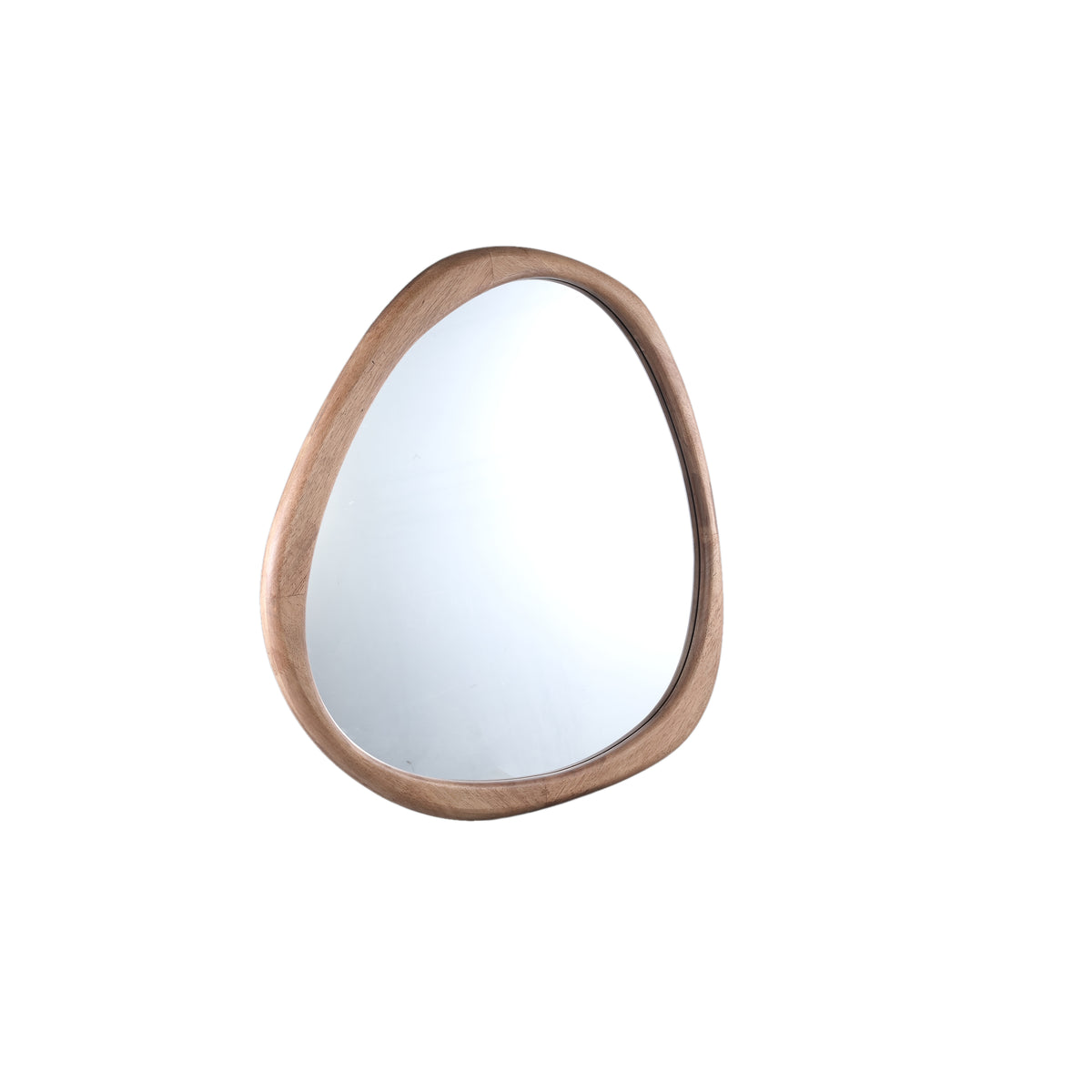 Wandspiegel aus Rubberwood- und MDF-Holz mit organischer Form, Natur-Finish und M – Neelix | PTMD