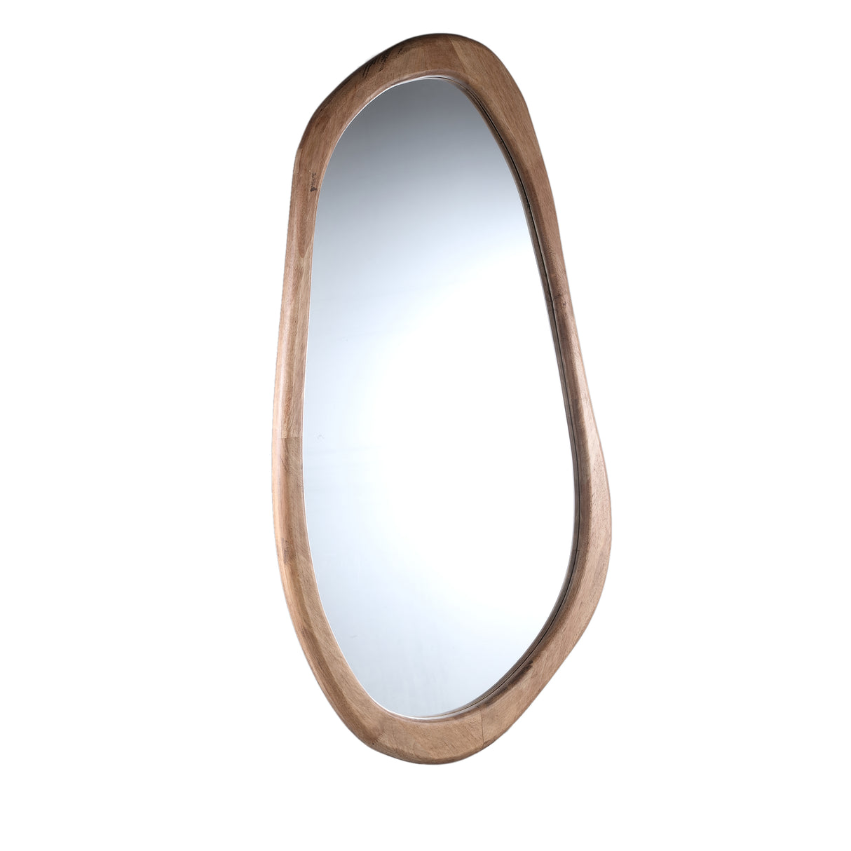 Wandspiegel aus Rubberwood- und MDF-Holz mit organischer Form, Natur-Finish und L – Neelix | PTMD