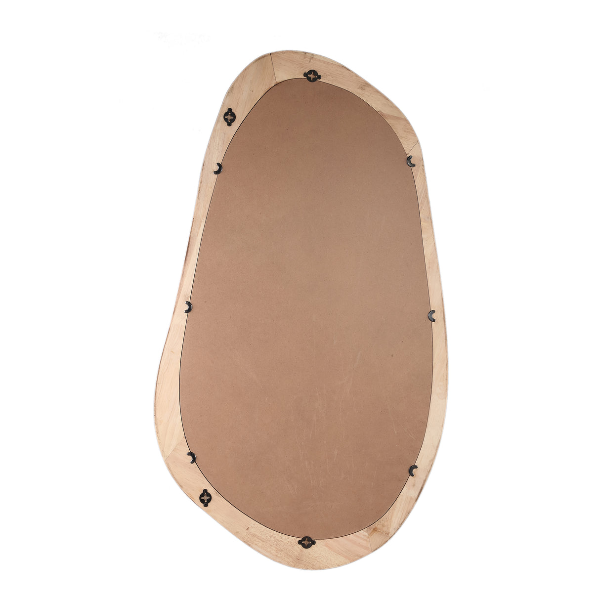 Wandspiegel aus Rubberwood- und MDF-Holz mit organischer Form, Natur-Finish und L – Neelix | PTMD