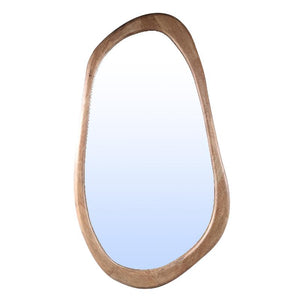 Wandspiegel aus Rubberwood- und MDF-Holz mit organischer Form, Natur-Finish und L – Neelix | PTMD