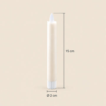 LED-Stabkerzen mit beweglicher Flamme, 15 cm hoch | PTMD
