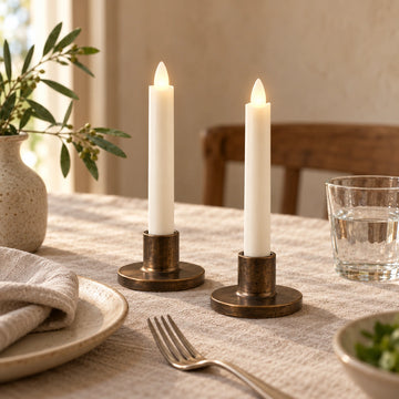 LED-Stabkerzen mit beweglicher Flamme, 15 cm hoch | PTMD