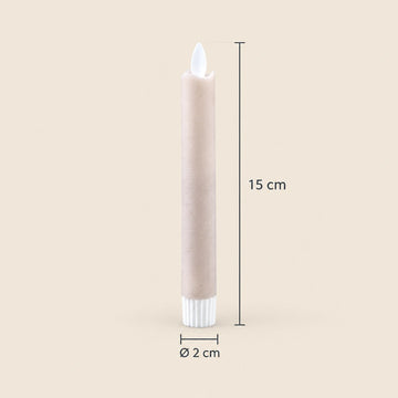 LED-Stabkerzen mit beweglicher Flamme, 15 cm hoch | PTMD