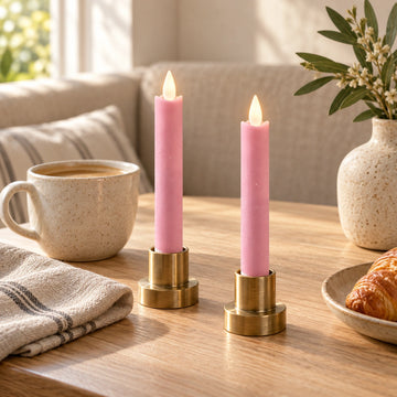 LED-Stabkerzen mit beweglicher Flamme, 15 cm hoch | PTMD