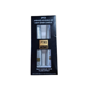 LED-Stabkerzen mit beweglicher Flamme, 15 cm hoch | PTMD