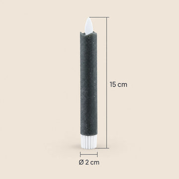 LED-Stabkerzen mit beweglicher Flamme, 15 cm hoch | PTMD
