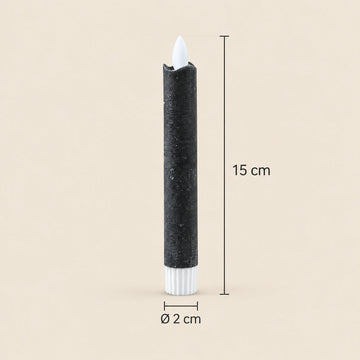 LED-Stabkerzen mit beweglicher Flamme, 15 cm hoch | PTMD