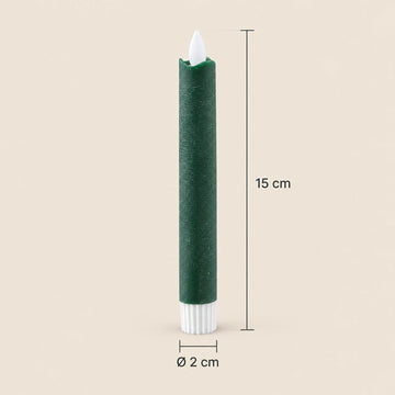 LED-Stabkerzen mit beweglicher Flamme, 15 cm hoch | PTMD