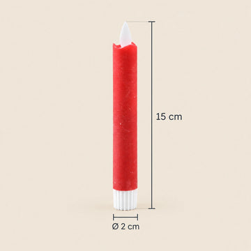 LED-Stabkerzen mit beweglicher Flamme, 15 cm hoch | PTMD