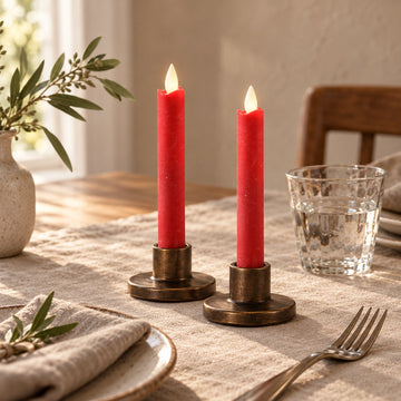 LED-Stabkerzen mit beweglicher Flamme, 15 cm hoch | PTMD