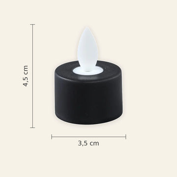LED Tealight with Timer Function - Battery Operated, Pack of 6 | PTMD