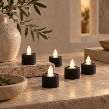 LED Tealight with Timer Function - Battery Operated, Pack of 6 | PTMD