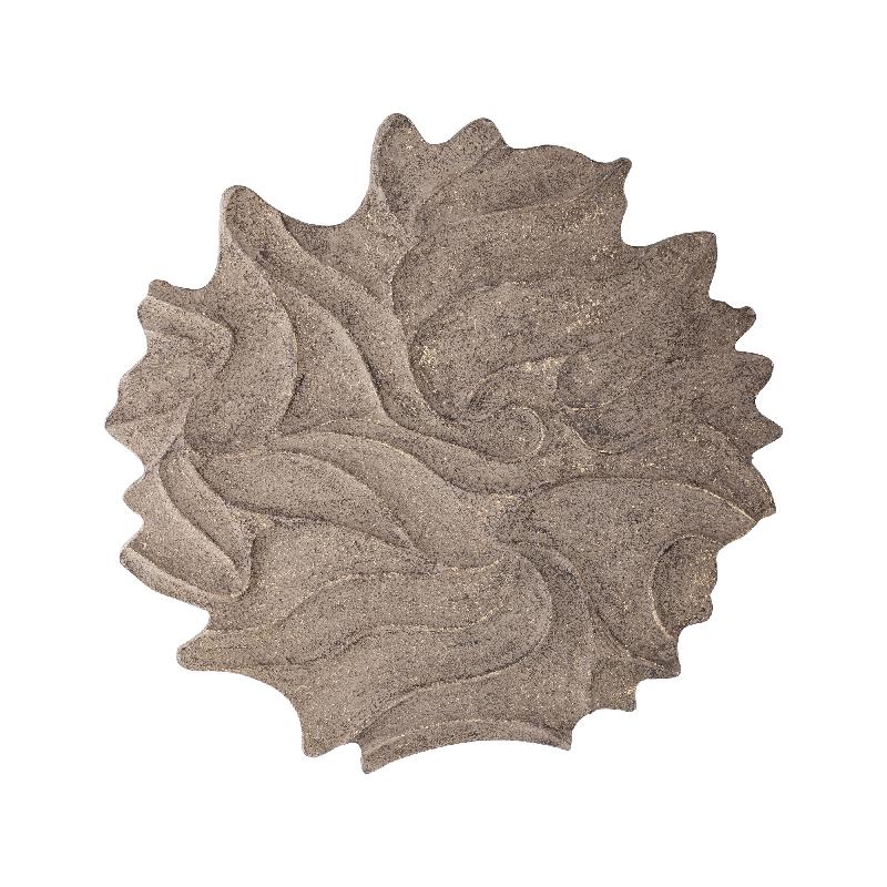 Wandpaneel aus MDF in Braun mit welligem Design, runder Form, S – Ceanna | PTMD