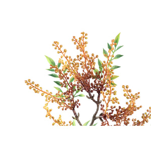 Berry branch - Orange berry branch with leaves made of polyester | PTMD