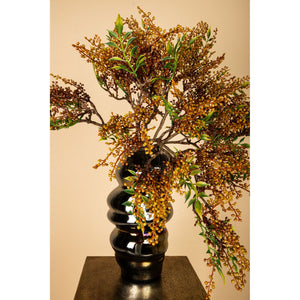 Berry branch - Orange berry branch with leaves made of polyester | PTMD