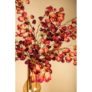 Artificial Branches - Red-Orange Lantern Branch Made of Polyester | PTMD